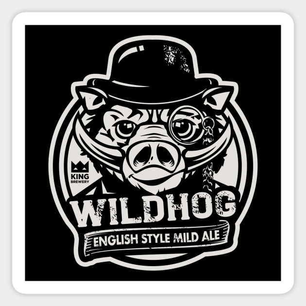 Wild Hog Mild English Ale Sticker by SilverfireDesign